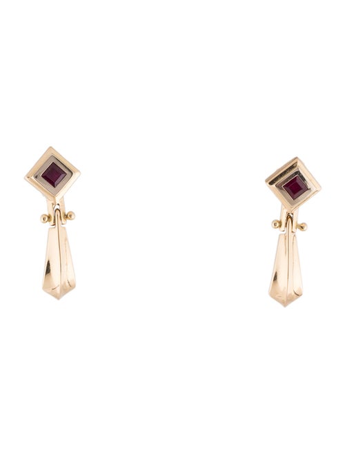 Earrings 18K Ruby Drop Earrings
