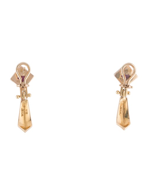 Earrings 18K Ruby Drop Earrings
