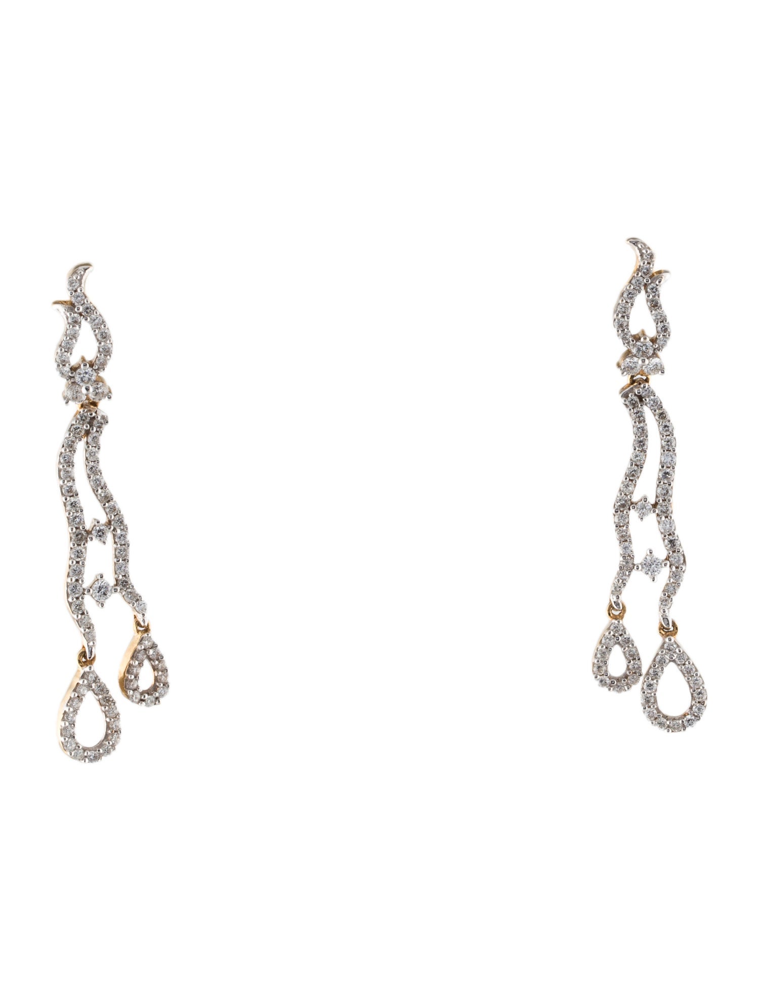 Earrings 18K Diamond Drop Earrings