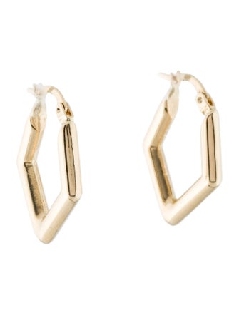 Earrings 14K Geometric Hoop Earrings