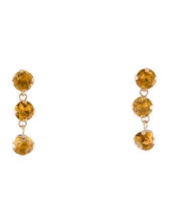 Earrings 14K 1.12ctw Citrine Drop Earrings