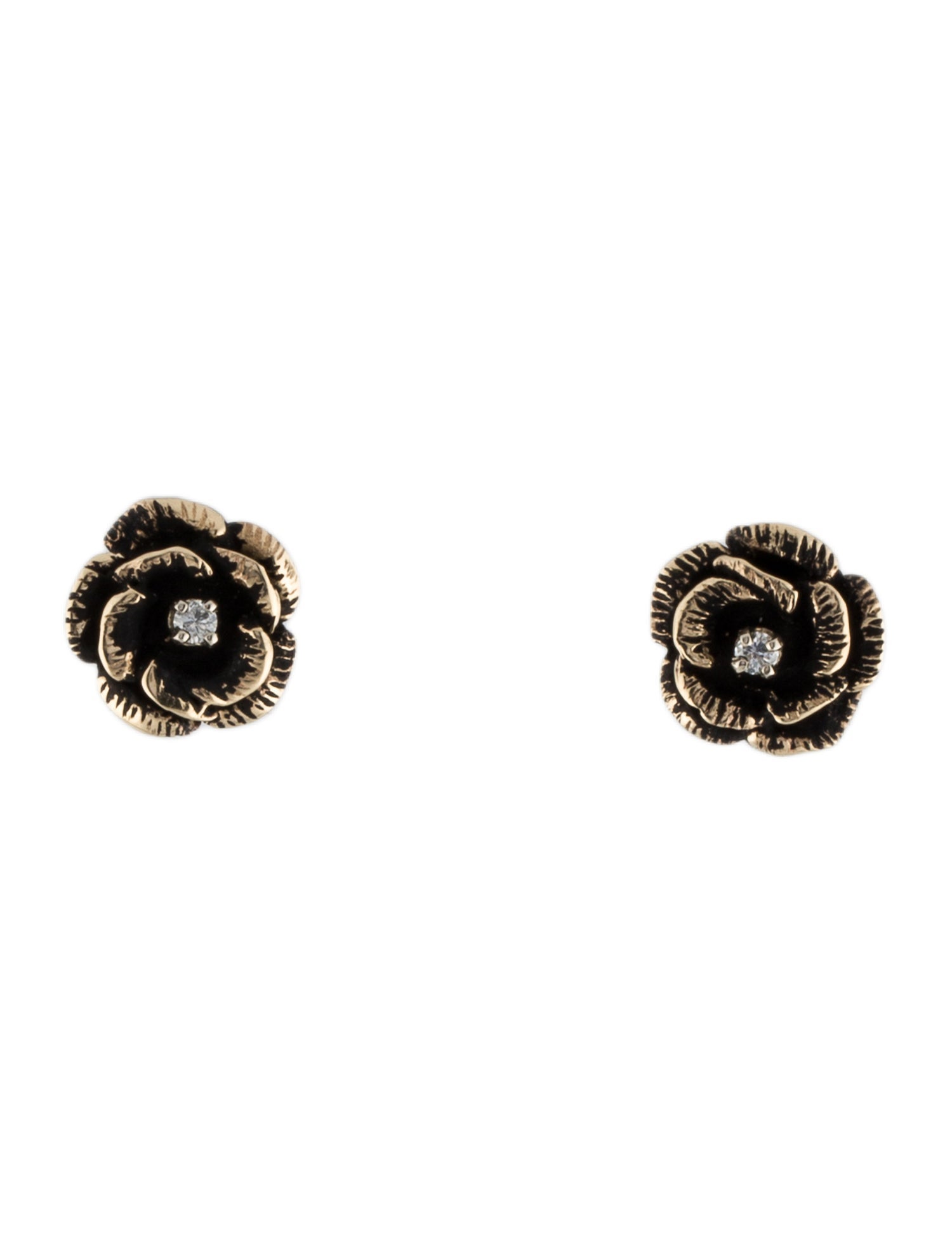 Versace Medusa Biggie Stud Earrings - Black, Gold-Tone Metal