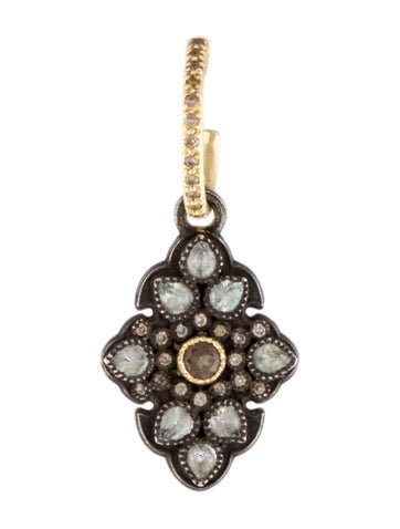 Armenta Single Earring Garnet, Sapphire & Diamond Old World Drop