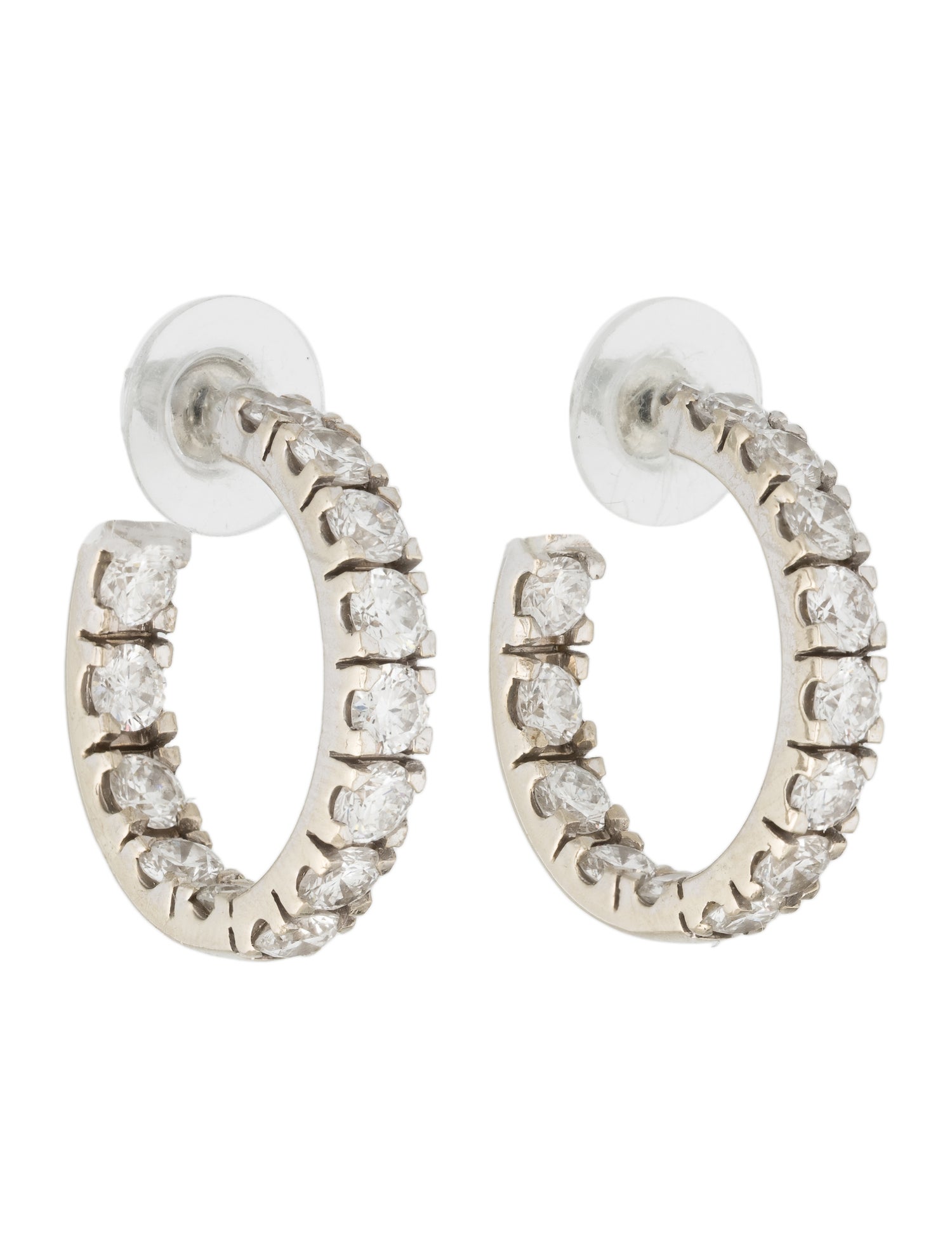 Earrings 18K 5.46ctw Diamond Inside-Out Hoop Earrings