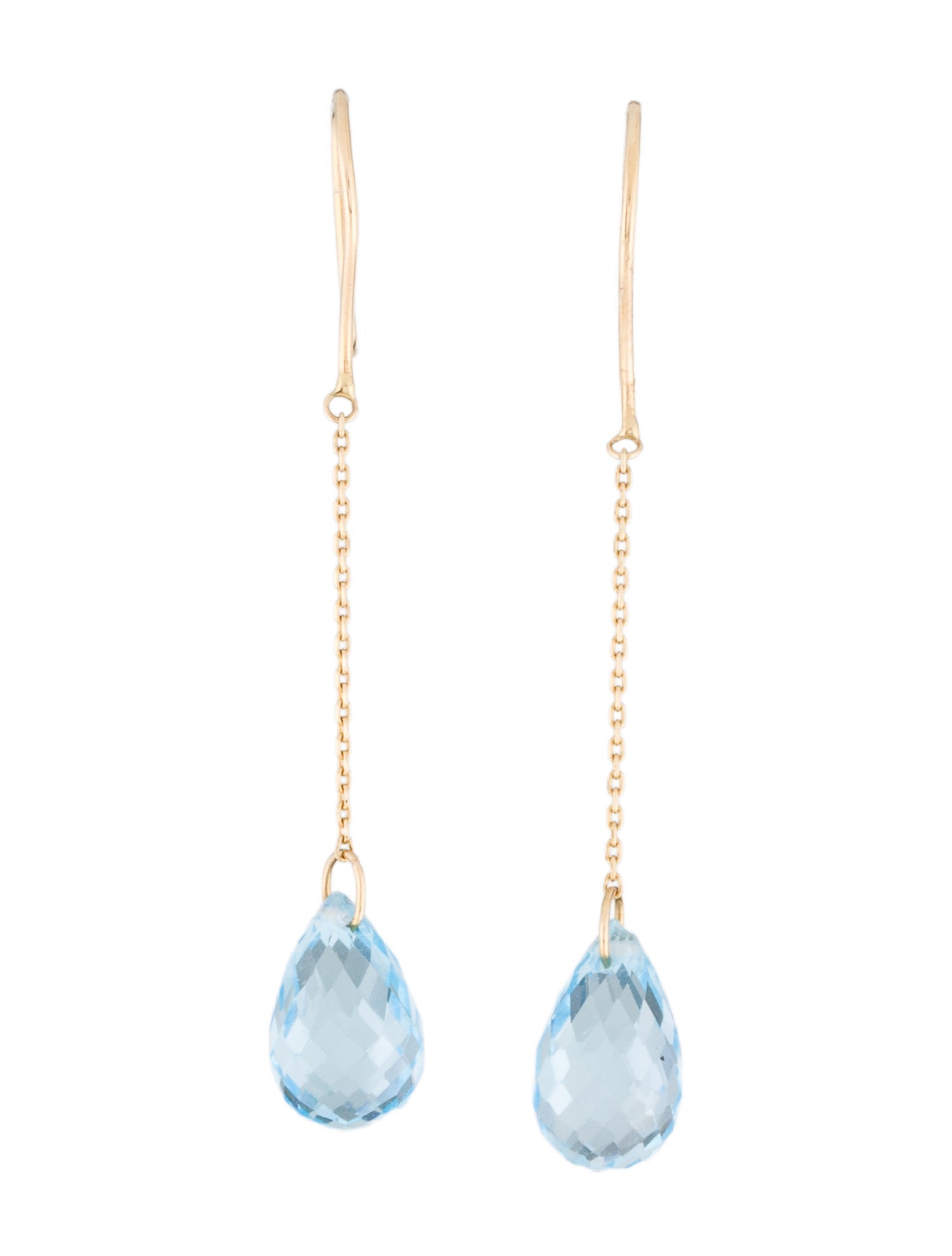 Earrings 18K Topaz Drop Earrings
