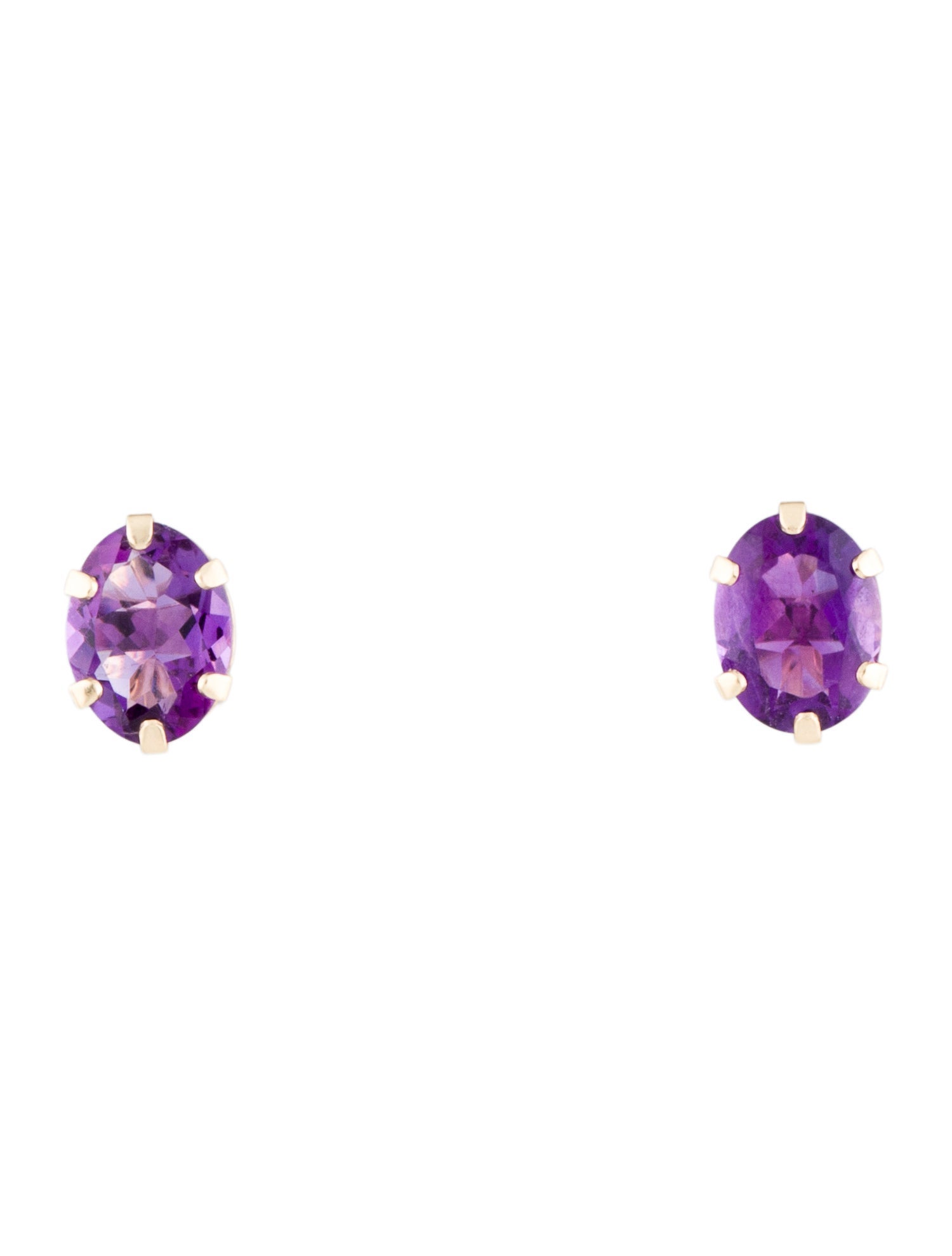 Earrings 14K 1.14ctw Amethyst Stud Earrings