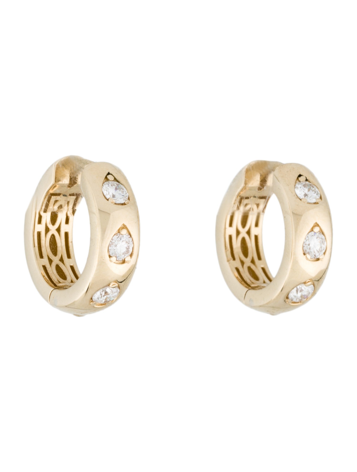 Earrings 14K Diamond Hoop