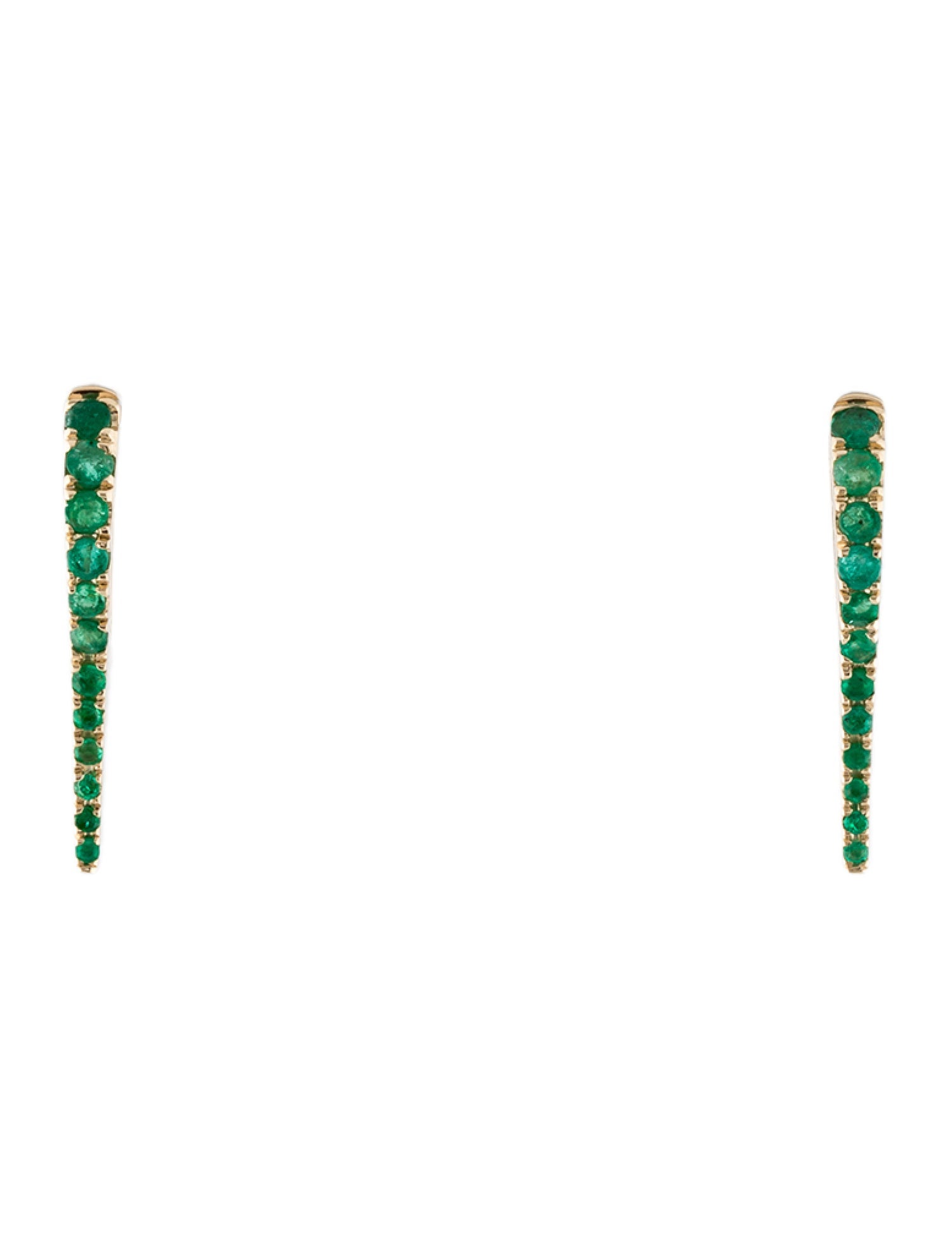 Earrings 14K Emerald Drop Earrings