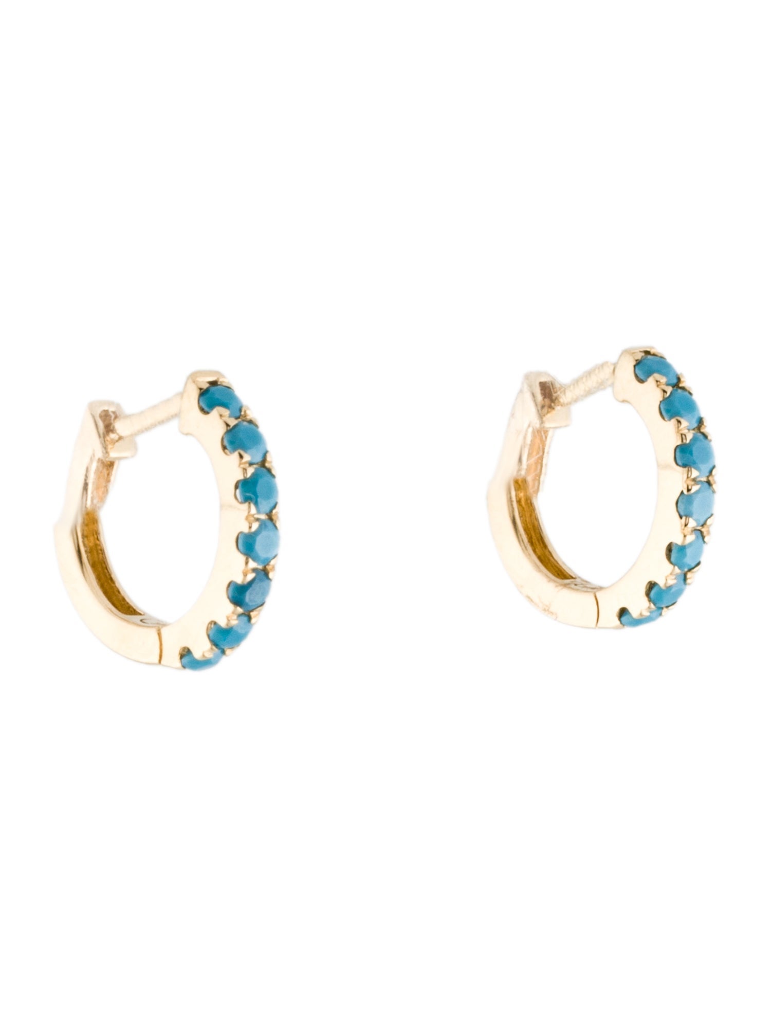 Earrings 14K Ceramic Huggie