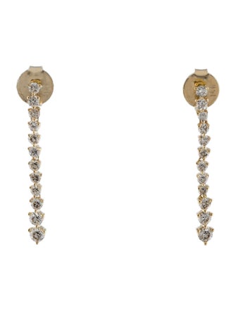 Earrings 14K Diamond Drop Earrings