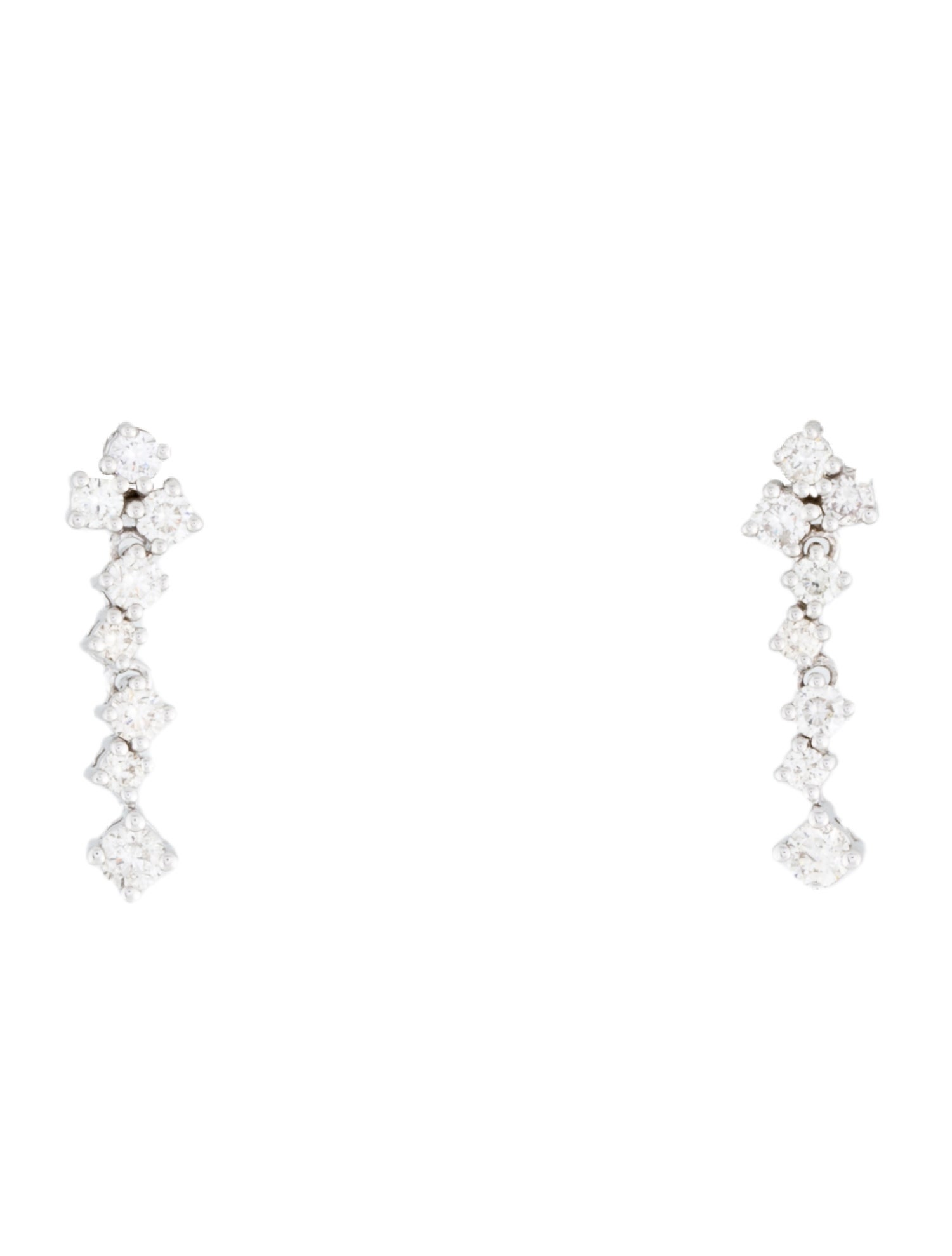 Earrings 14K Diamond Scatter Drop Earrings