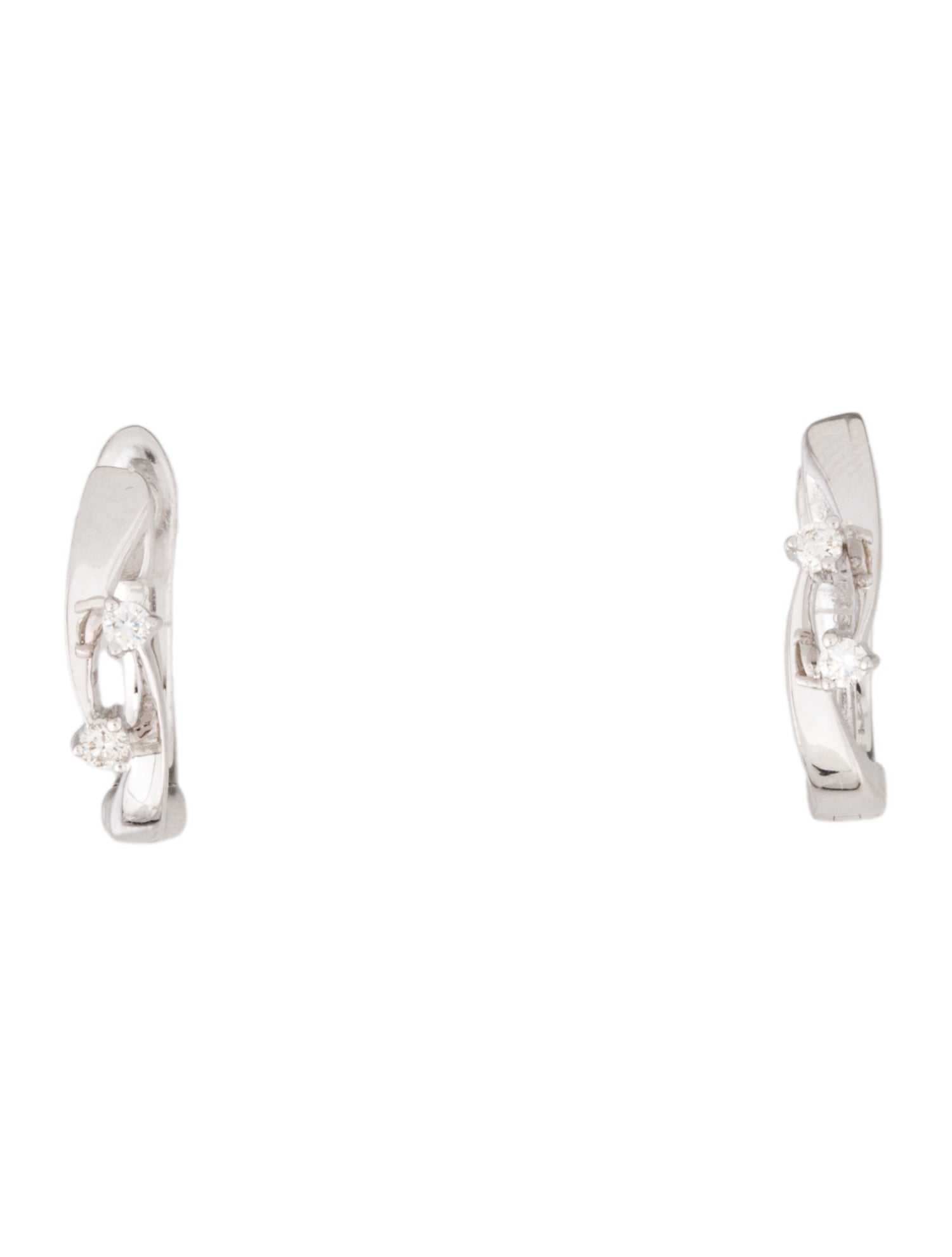 Earrings 14K Diamond Hoop Earrings