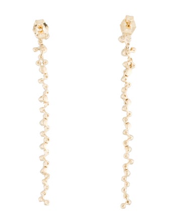 Earrings  14K Diamond Drop Earrings