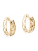Earrings 14K Diamond Textured Hoop