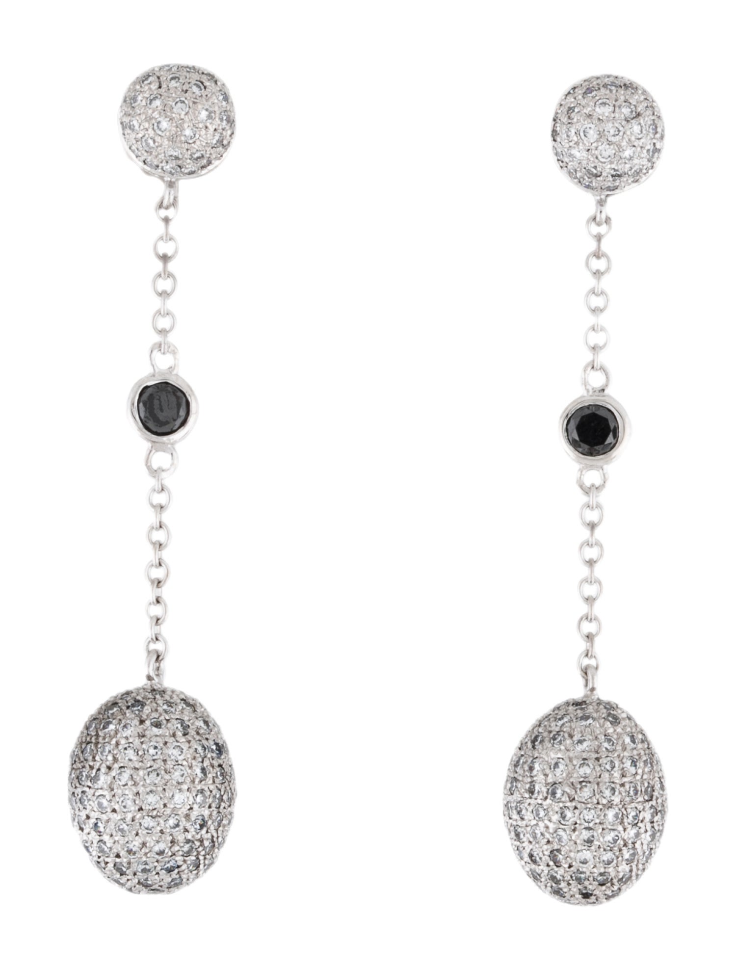 Earrings 18K Diamond Drop Earrings