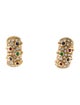 Earrings 18K 1.79ctw Diamond, Ruby, Sapphire & Emerald Clip-On Earrings