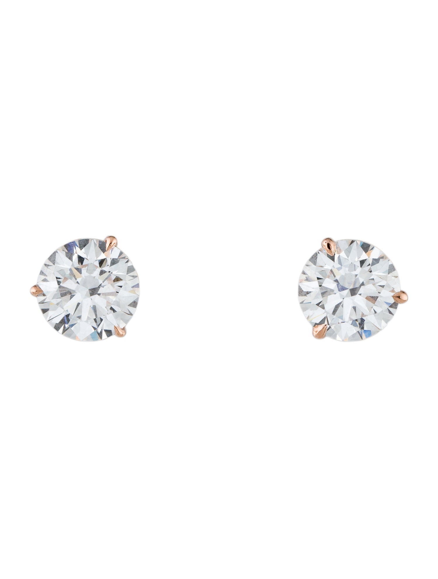 Earrings 18K 5.11ctw Lab-Grown Diamond Solitaire Stud Earrings