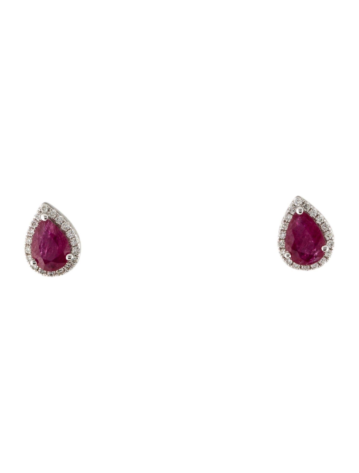 Earrings 14K Ruby & Diamond Stud Earrings