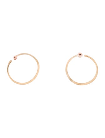 Earrings 14K Open Circle Drop Earrings
