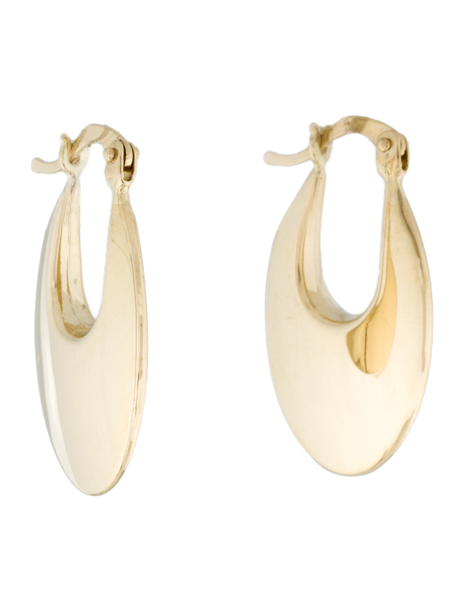 Earrings 14K Creole Oval Hoop Earrings