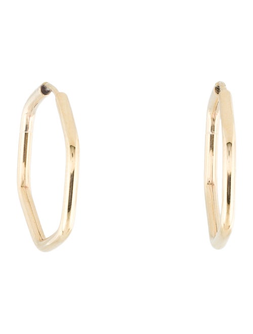 Earrings 14K Endless Hexagon Hoop