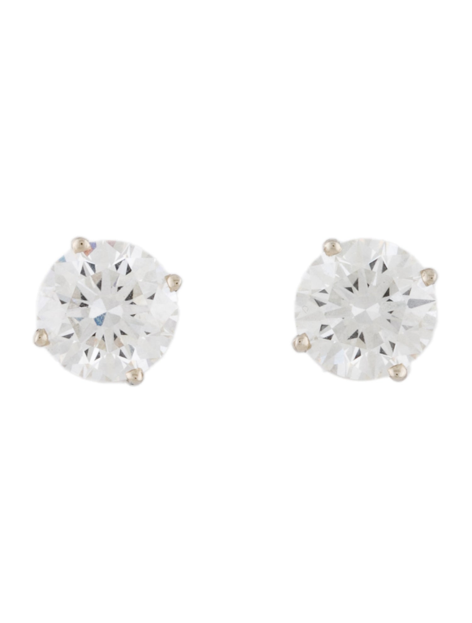 Earrings 14K 3.61ctw Lab-Grown Diamond Solitaire Stud