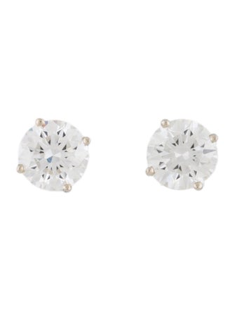 Earrings 14K 3.61ctw Lab-Grown Diamond Solitaire Stud Earrings