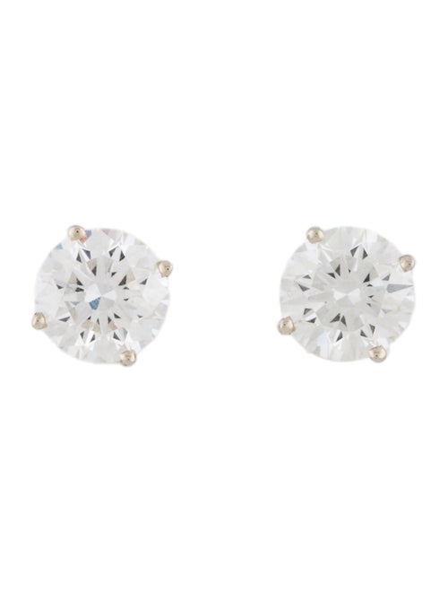 Earrings 14K 3.61ctw Lab-Grown Diamond Solitaire Stud Earrings