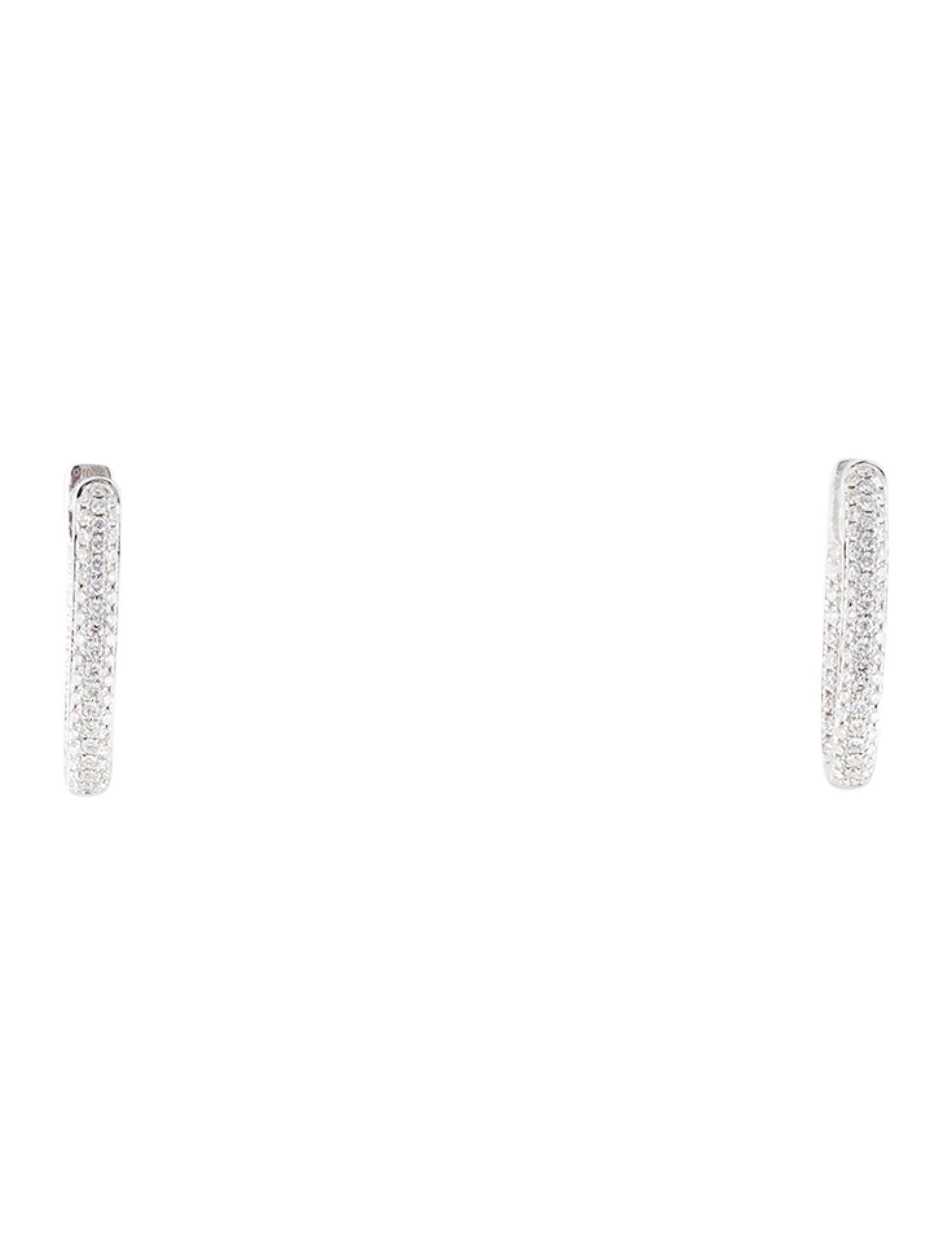 Earrings 18K 1.04ctw Diamond Inside-Out Hoop Earrings