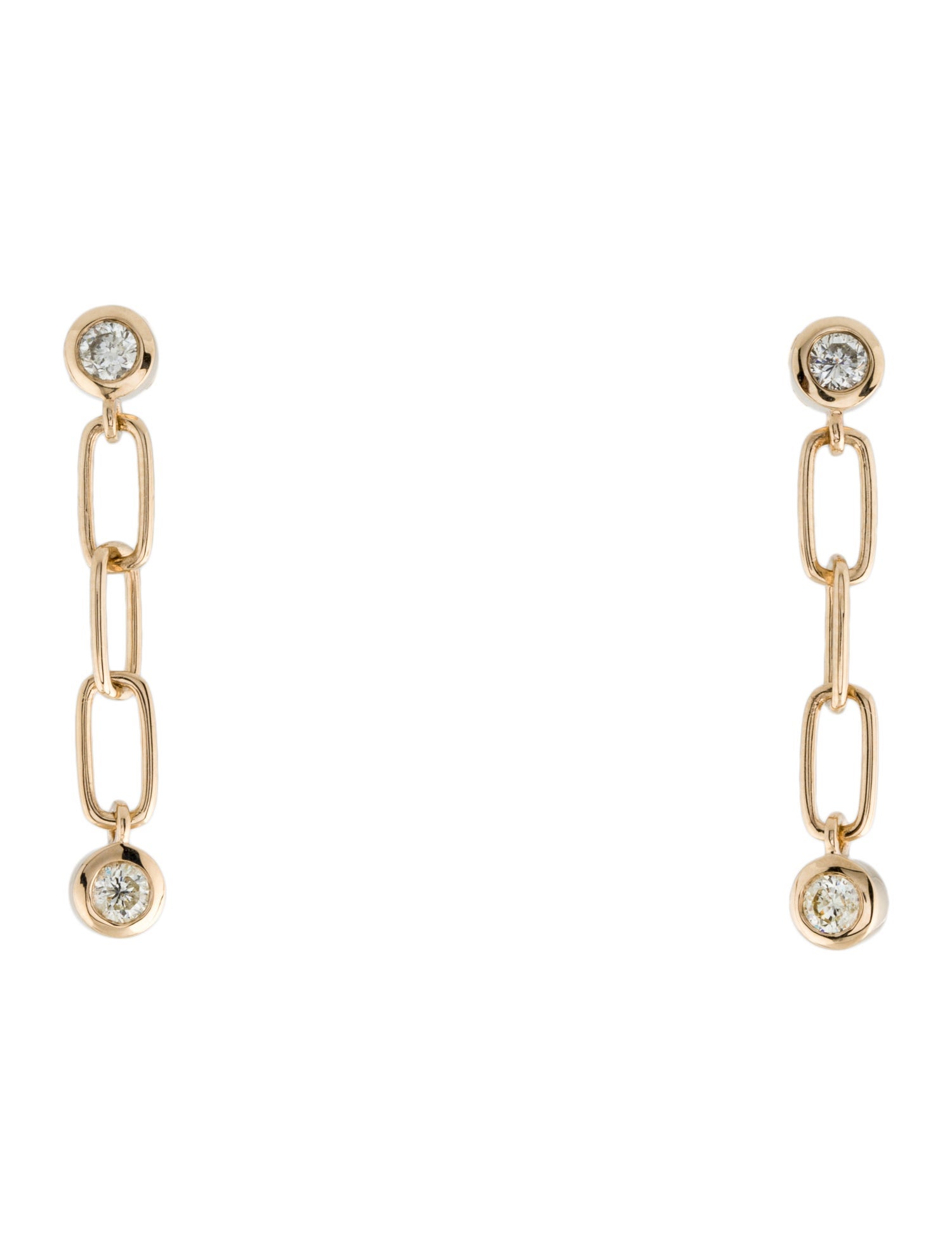Earrings 14K Diamond Drop Earrings