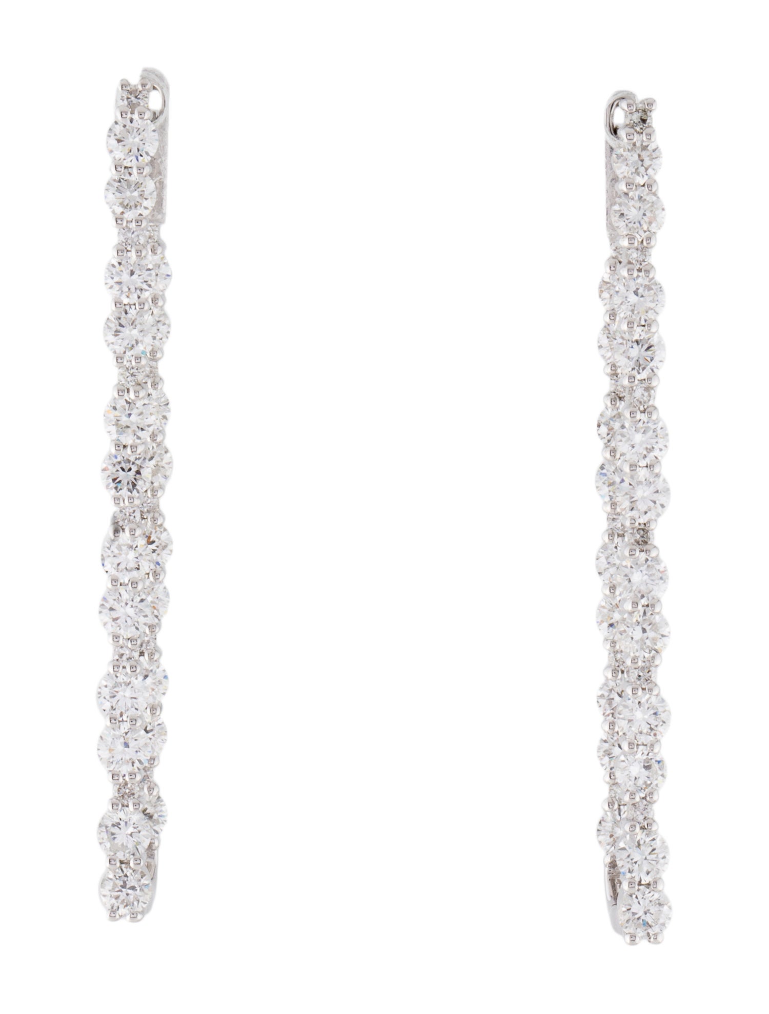 Earrings 14K 2.85ctw Diamond Hoop