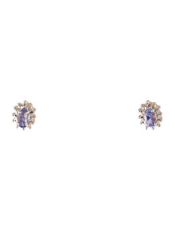 Earrings Stud 14K Tanzanite