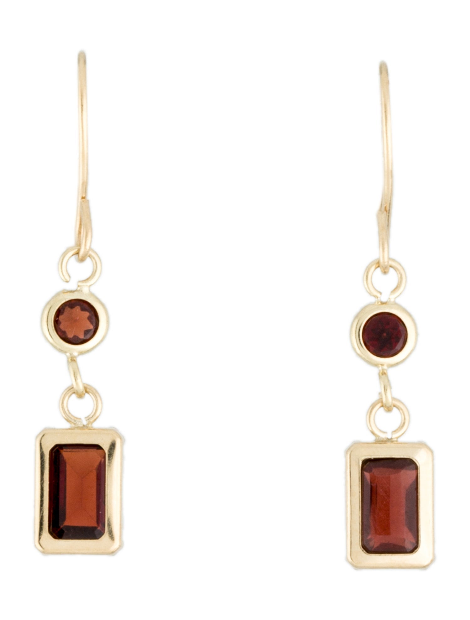 Earrings 14K 1.33ctw Garnet Drop Earrings