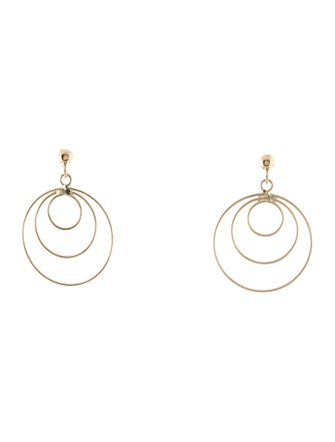 Earrings 18K Circle Drop Earrings
