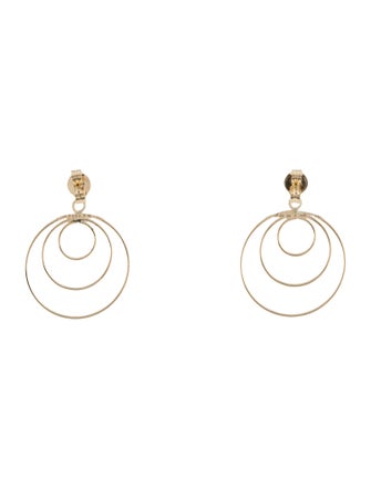 Earrings 18K Circle Drop Earrings
