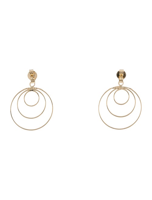 Earrings 18K Circle Drop Earrings