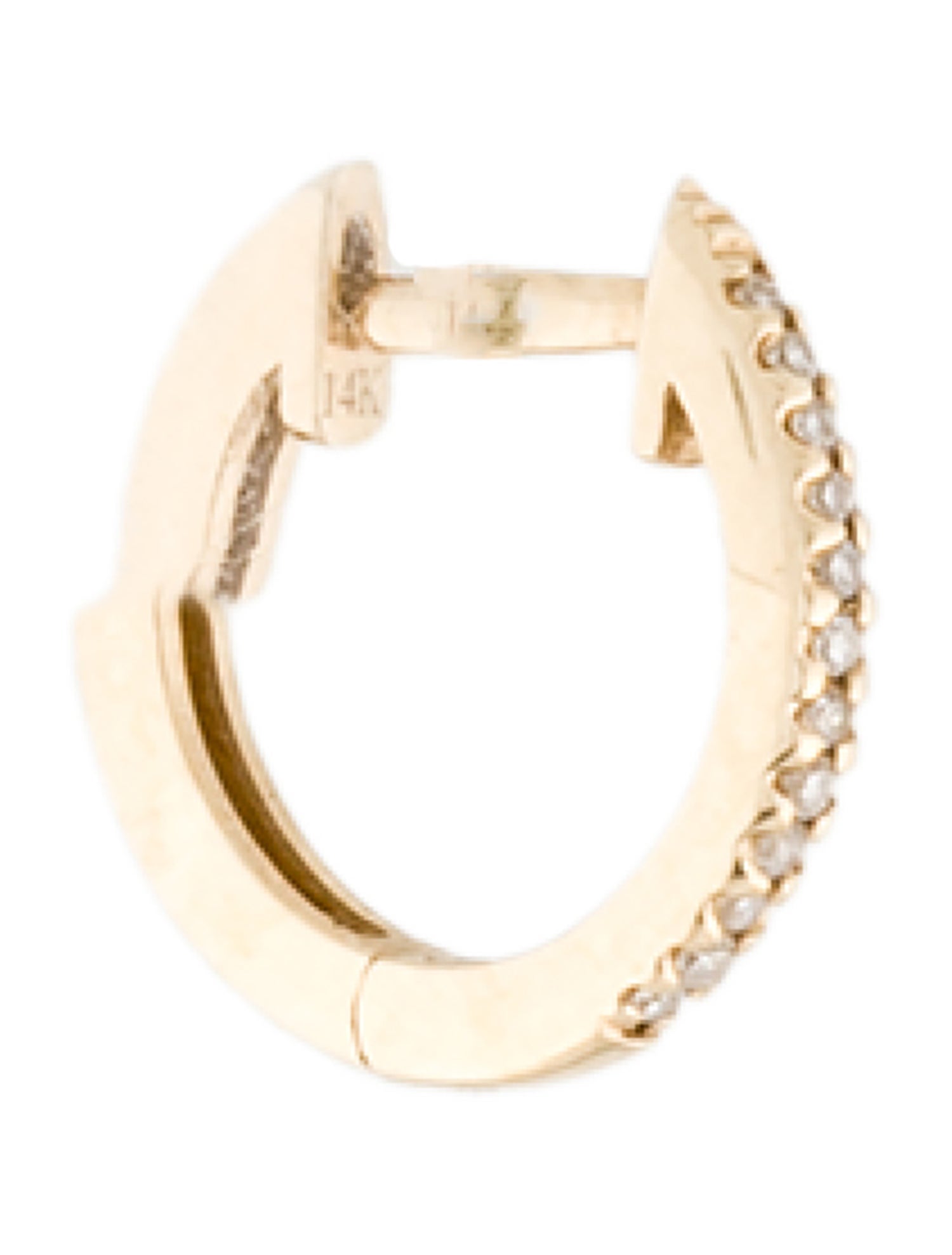 Earrings 14K Diamond Huggie Single Earring