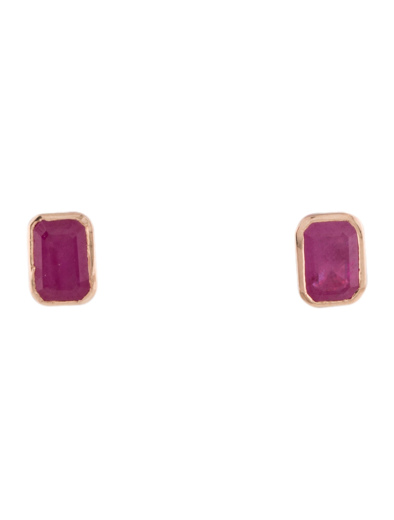 Earrings 18K 1.24ctw Ruby Stud Earrings
