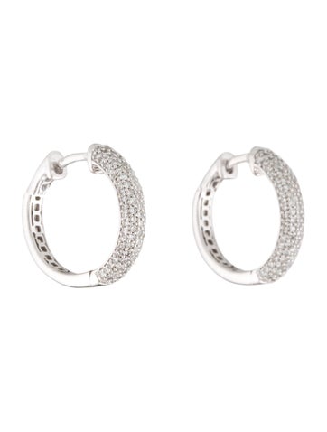 Earrings Hoop 14K Diamond