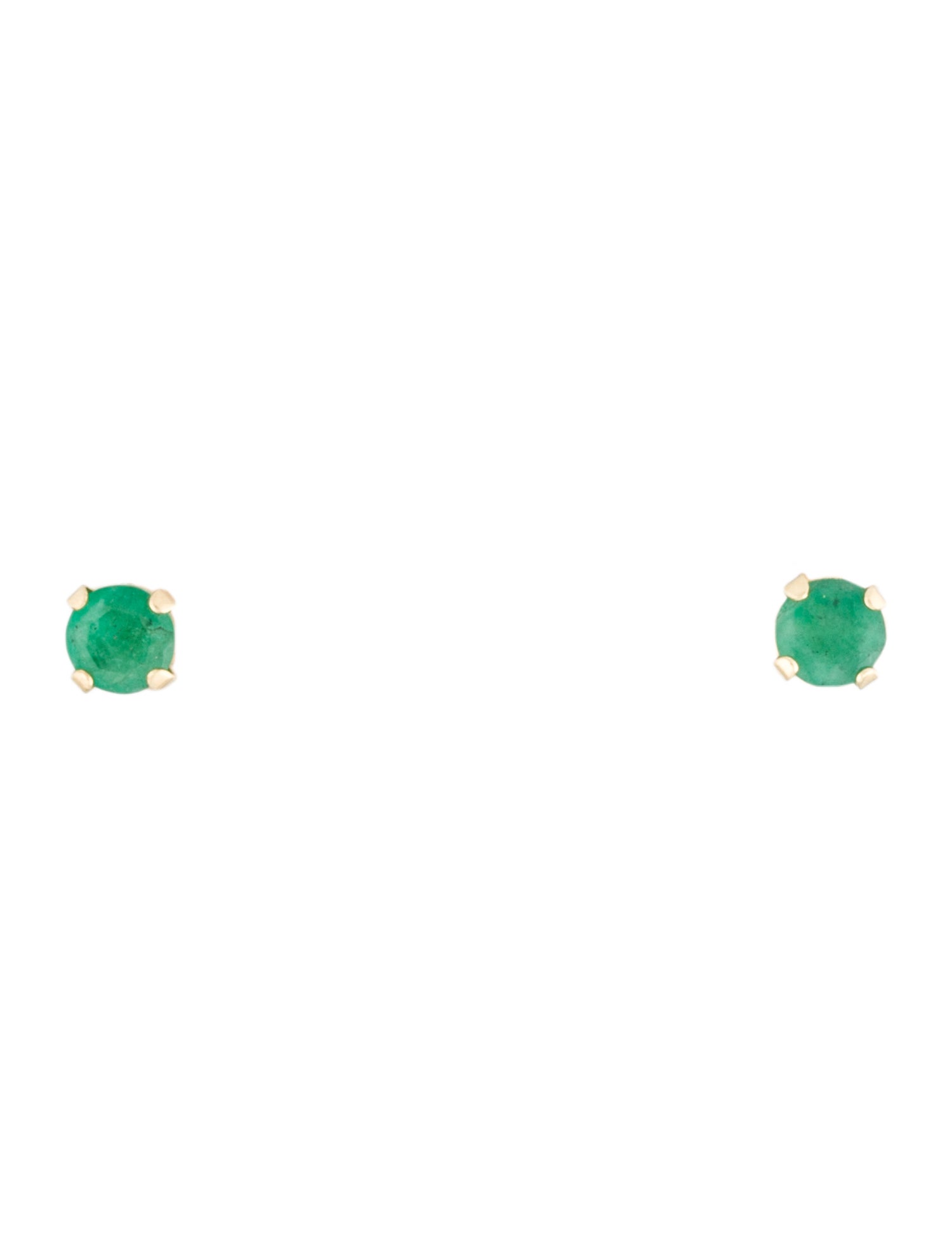 Earrings 14K Emerald Stud Earrings