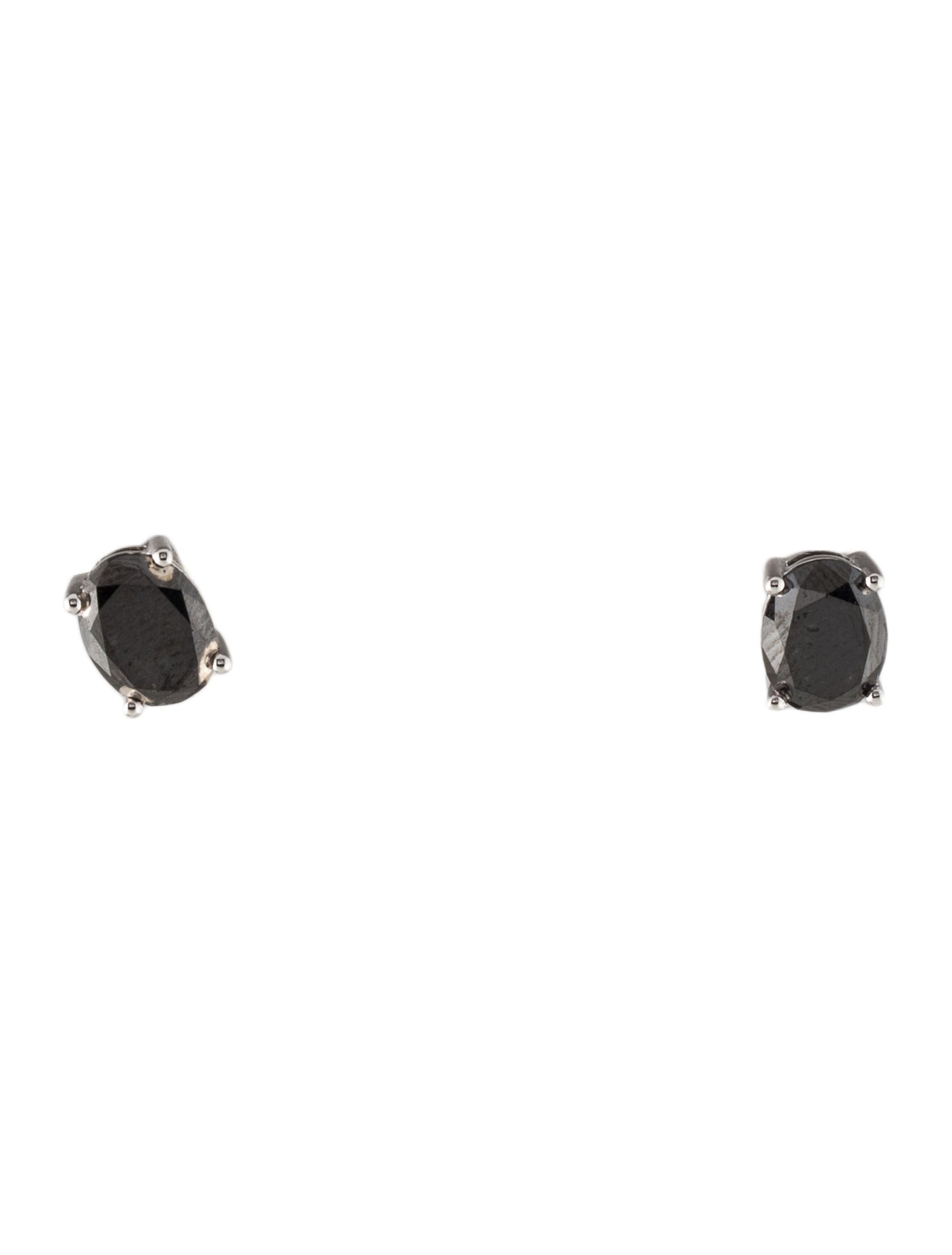 Earrings 14K 1.86ctw Diamond Black Stud