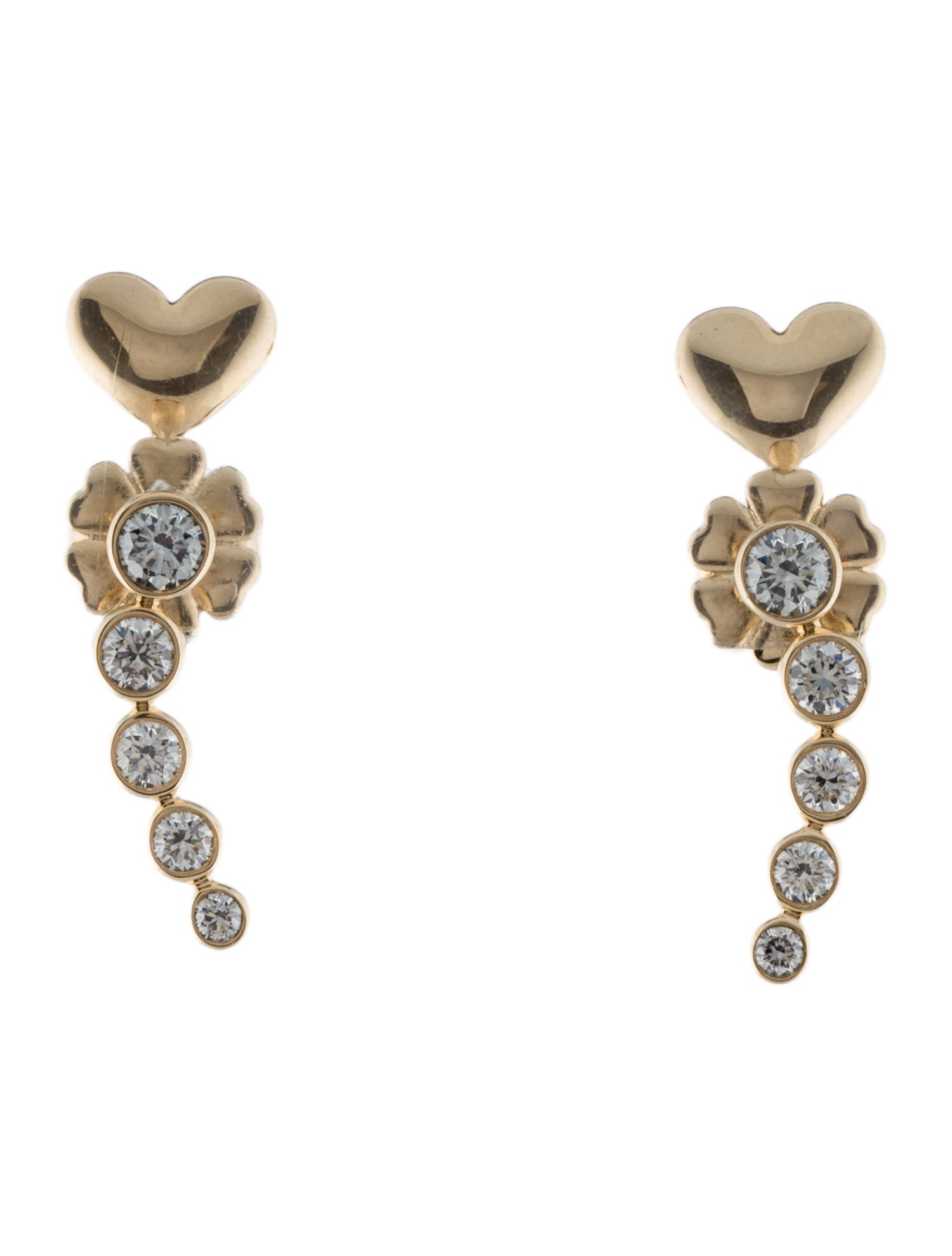 Earrings 14K Diamond Drop Earrings