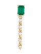 Earrings 18K Emerald & Diamond Single Drop Earring