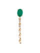 Earrings 18K Emerald & Diamond Single Drop Earring