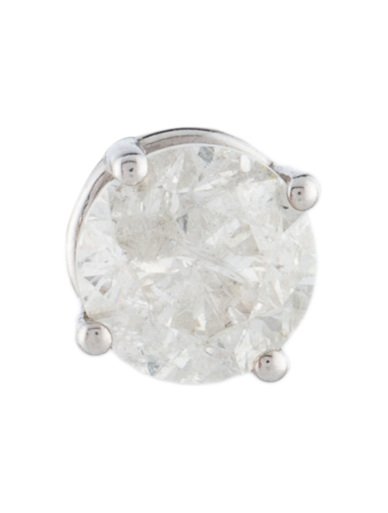 Earrings 14K 1.27ct Diamond Threaded Single Stud Earring