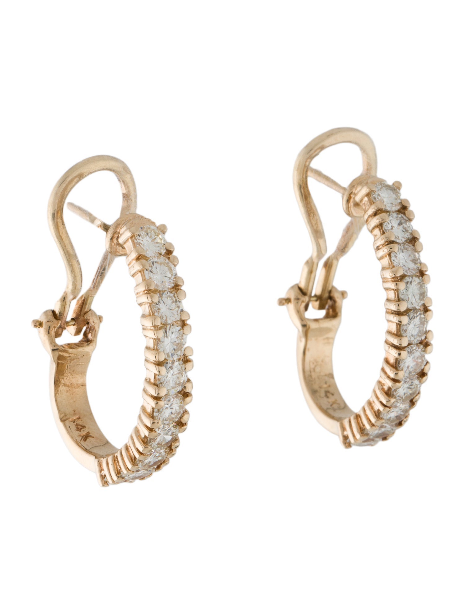 Earrings 14K 2.00ctw Diamond Hoop