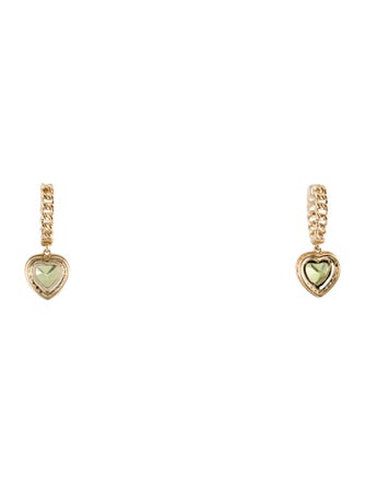 Earrings 14K 1.54ctw Peridot & Diamond Drop Earrings