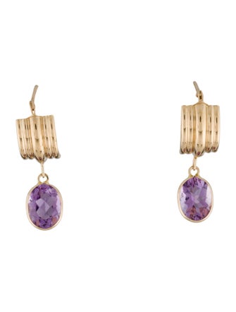 Earrings 14K 2.06ctw Amethyst Drop Earrings