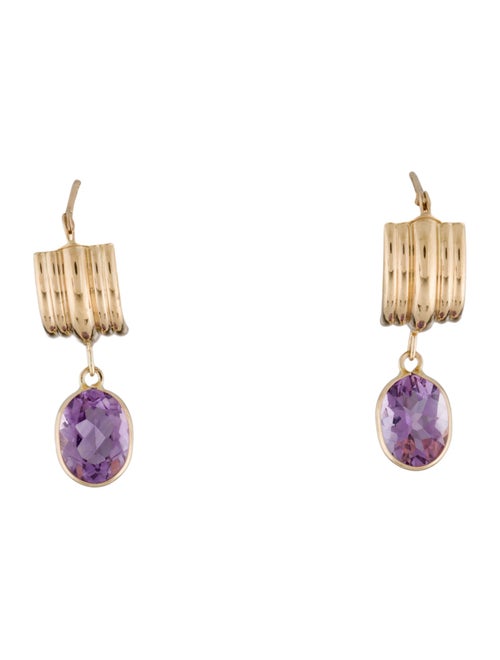 Earrings 14K 2.06ctw Amethyst Drop Earrings