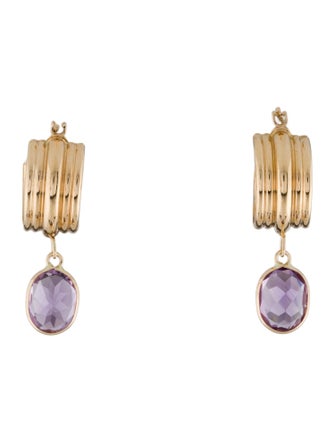 Earrings 14K 2.06ctw Amethyst Drop Earrings